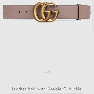 GUCCI Leather Belt - Dusty Pink